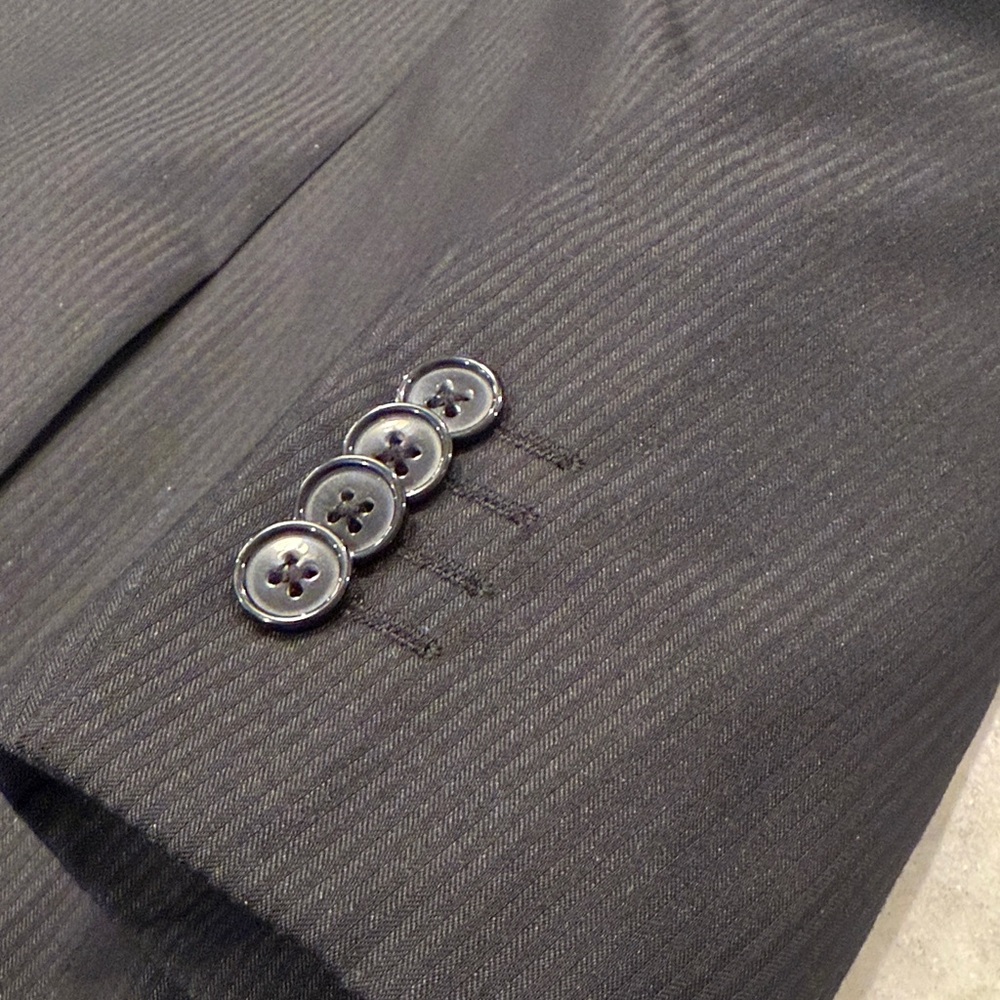 Apt 9 Classic Black Men's Suit Sz 46R- pants 36x32 - Picture 10 of 15
